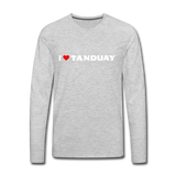 I ❤ TANDUAY ™” VINTAGE - Men's Premium Long Sleeve T-Shirt - heather gray