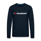 I ❤ TANDUAY ™” VINTAGE - Men's Premium Long Sleeve T-Shirt - deep navy