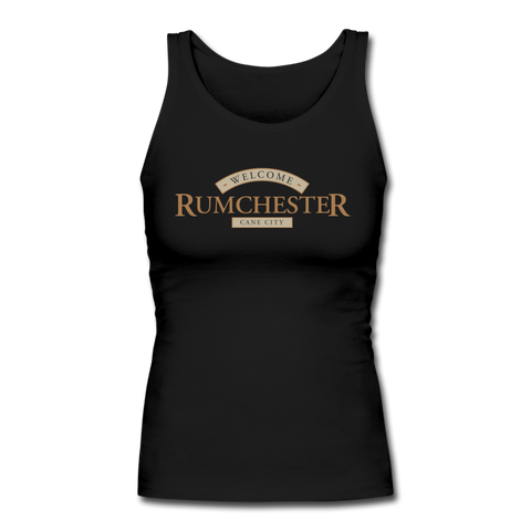 RUMCHESTER - Women's Longer Length Fitted Tank - black