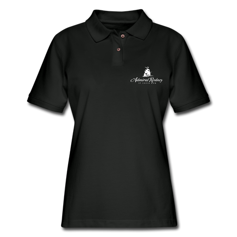 Admiral Rodney Rum - Women's Pique Polo Shirt - black
