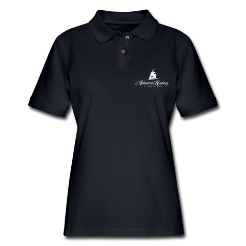 Admiral Rodney Rum - Women's Pique Polo Shirt - midnight navy