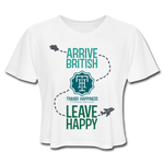 Trailer Happiness - Women's Cropped T-Shirt - white