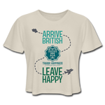 Trailer Happiness - Women's Cropped T-Shirt - dust