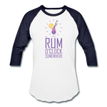 It's Rum O'Clock 2020 - Baseball T-Shirt - white/navy