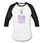 It's Rum O'Clock 2020 - Baseball T-Shirt - white/black