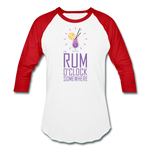 It's Rum O'Clock 2020 - Baseball T-Shirt - white/red