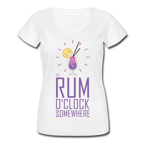 It's Rum O'Clock 2020 - Women's Scoop Neck T-Shirt - white