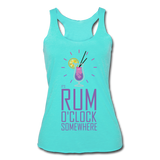 It's Rum O'Clock 2020 - Women’s Tri-Blend Racerback Tank - turquoise