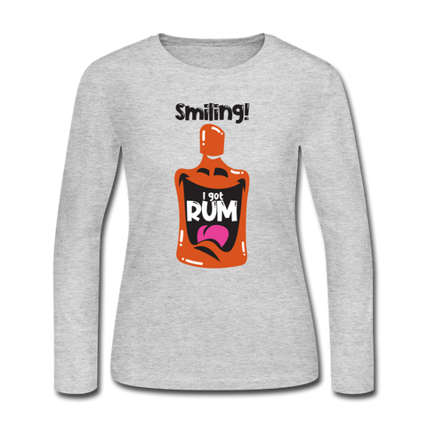 Smiling I got Rum 2020 - Women's Long Sleeve Jersey T-Shirt - gray