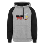 RUM STAFF - Colorblock Hoodie - heather gray/black