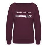 Trust me I'm A Rummelier - Women’s Crewneck Sweatshirt - plum