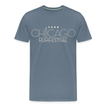 Chicago Rum Festival - Men's Premium T-Shirt - steel blue