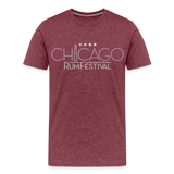 Chicago Rum Festival - Men's Premium T-Shirt - heather burgundy