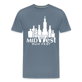 Chicago Rum Festival 2000W - Men's Premium T-Shirt - steel blue