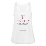 Tasha - Women's Flowy Tank Top by Bella - white
