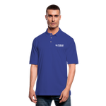 Noble Cane - Men's Pique Polo Shirt | White Logo - royal blue