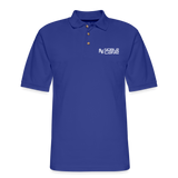 Noble Cane - Men's Pique Polo Shirt | White Logo - royal blue