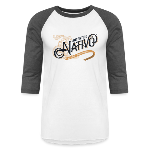 Nativo - Baseball T-Shirt - white/charcoal